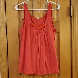J.Crew 100% Cotton Bright Orange Empire Tank Size Small